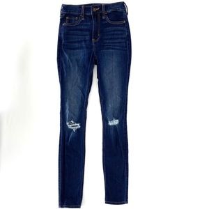 0 R Hollister High Rise Super Skinny 24 W 30 L